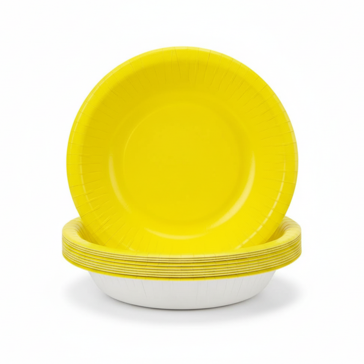 Neon Yellow Solid 20oz Paper Bowls, 20ct