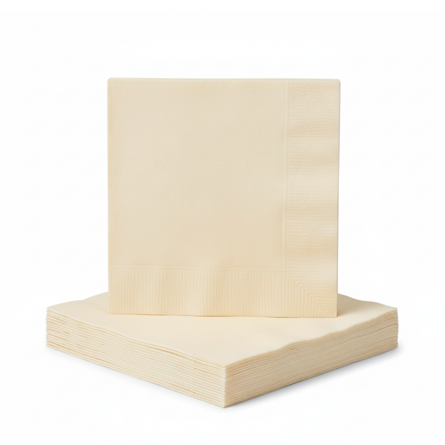 Vanilla Cream Solid Beverage Napkins, 40ct