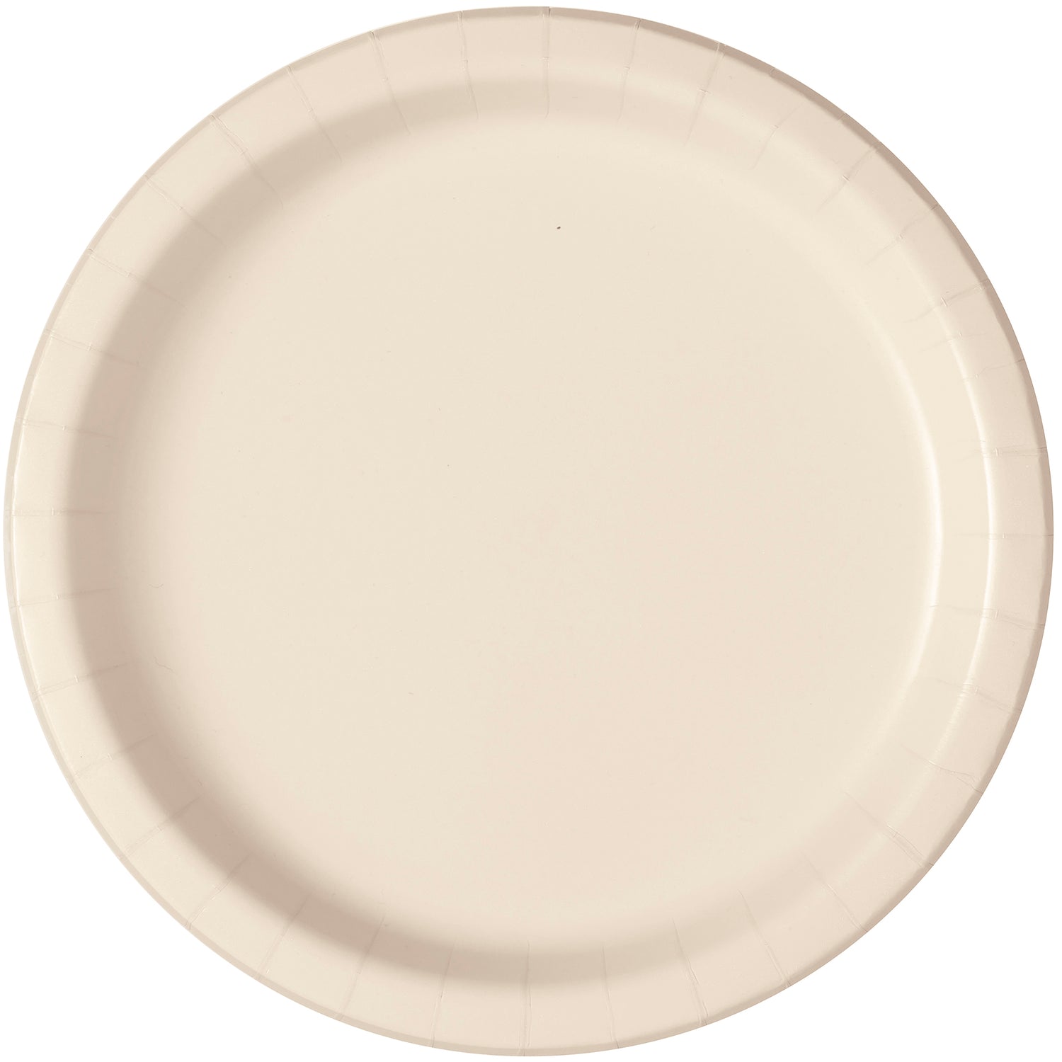 Vanilla Cream Solid Round 7" Dessert Plates, 20ct