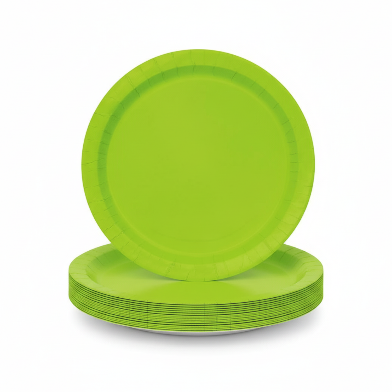 Neon Green Solid Round 7" Dessert Plates, 20ct