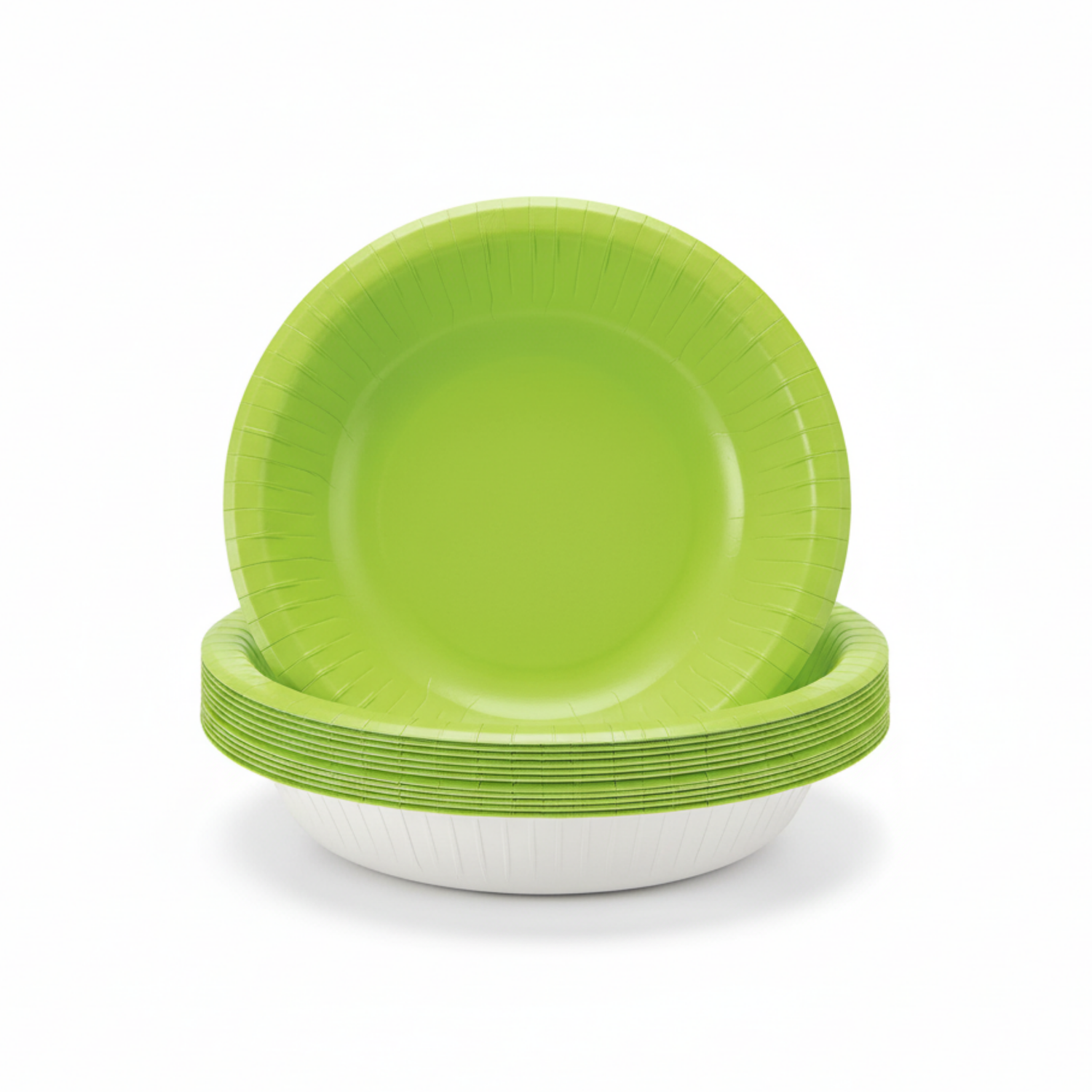 Neon Green Solid 20oz Paper Bowls, 20ct