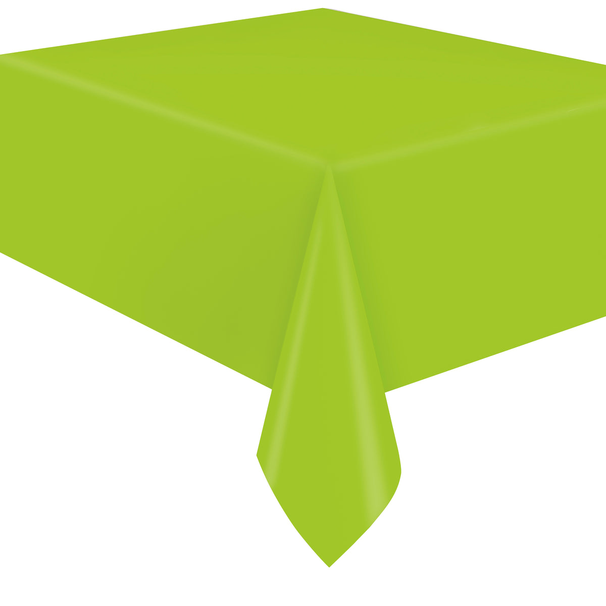 Neon Green Solid Rectangular Plastic Table Cover, 54" x 108" - Image 3