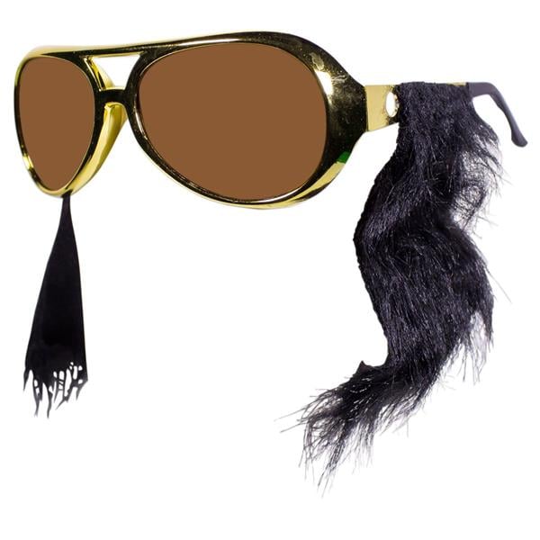 King Gold Sunglasses with Sideburns