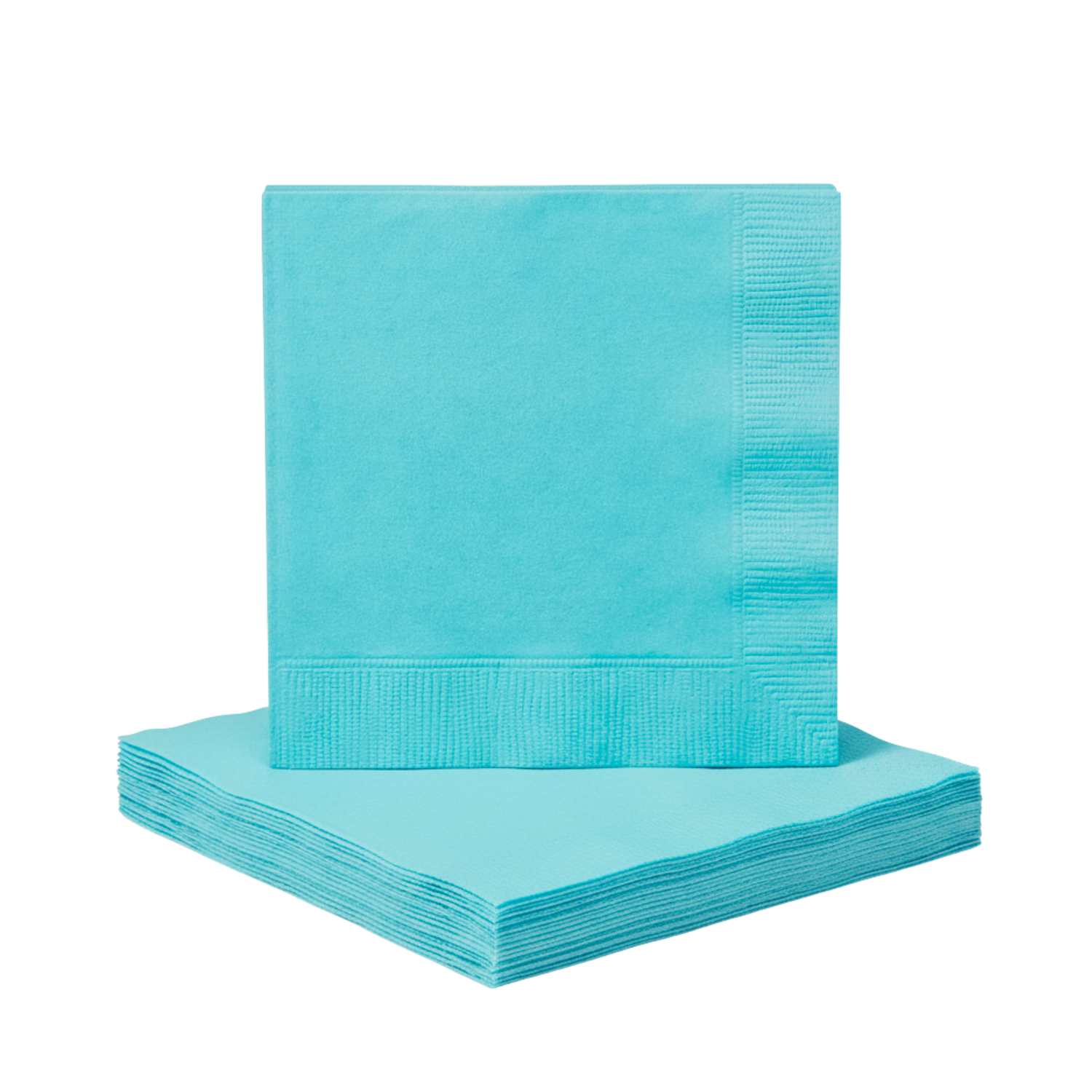 Terrific Teal Solid Beverage Napkins, 40ct