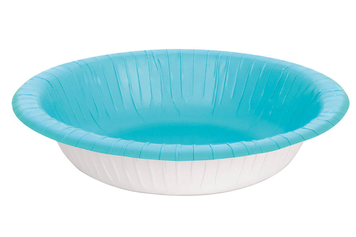Terrific Teal Solid 20oz Paper Bowls, 20ct - Image 2