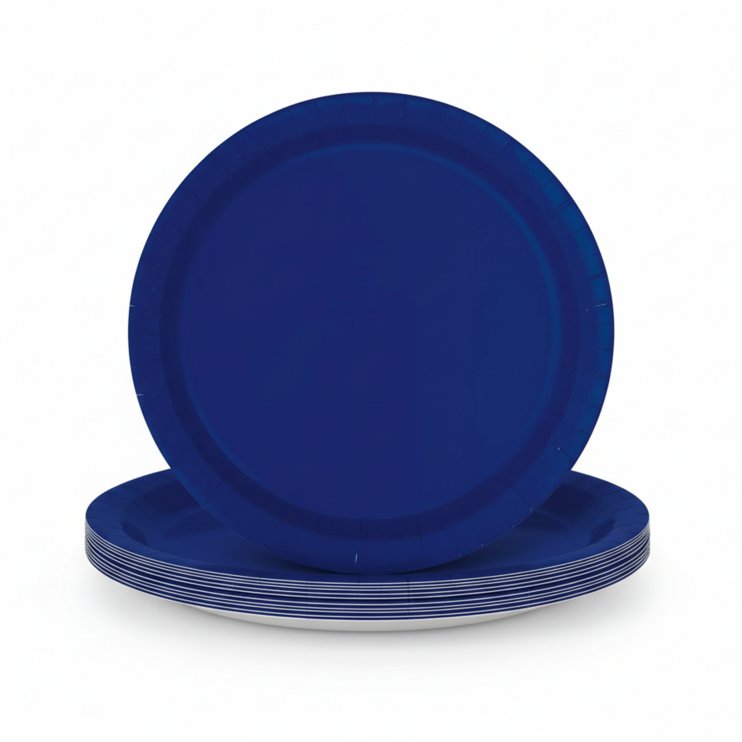 True Navy Solid Round 9" Dinner Plates, 20ct