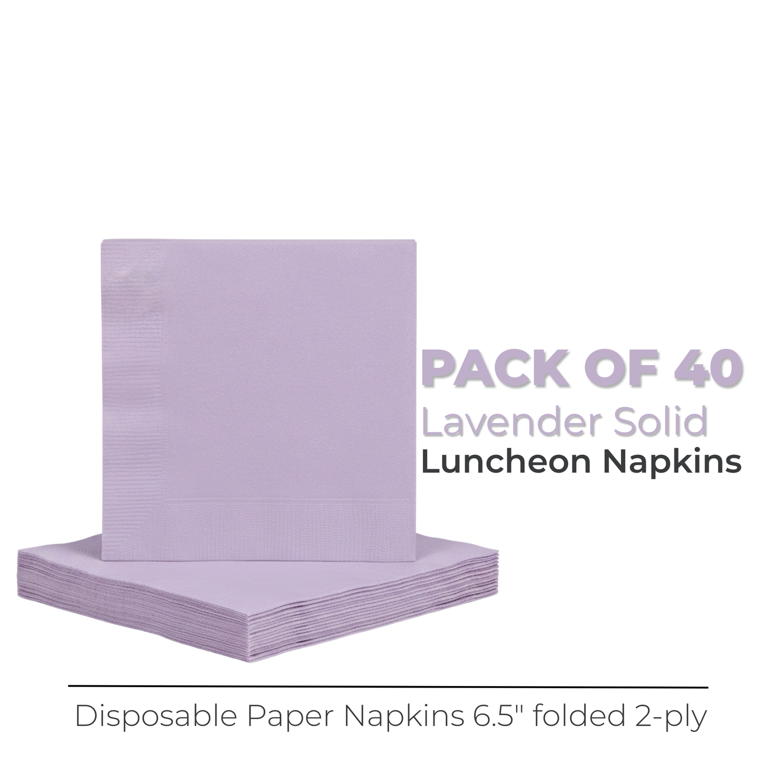 Lavender Solid Luncheon Napkins, 40ct