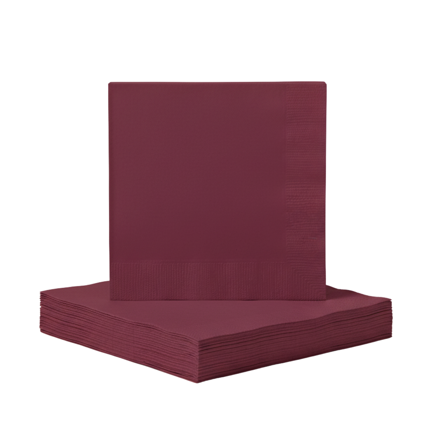 Burgundy Solid Beverage Napkins, 40ct