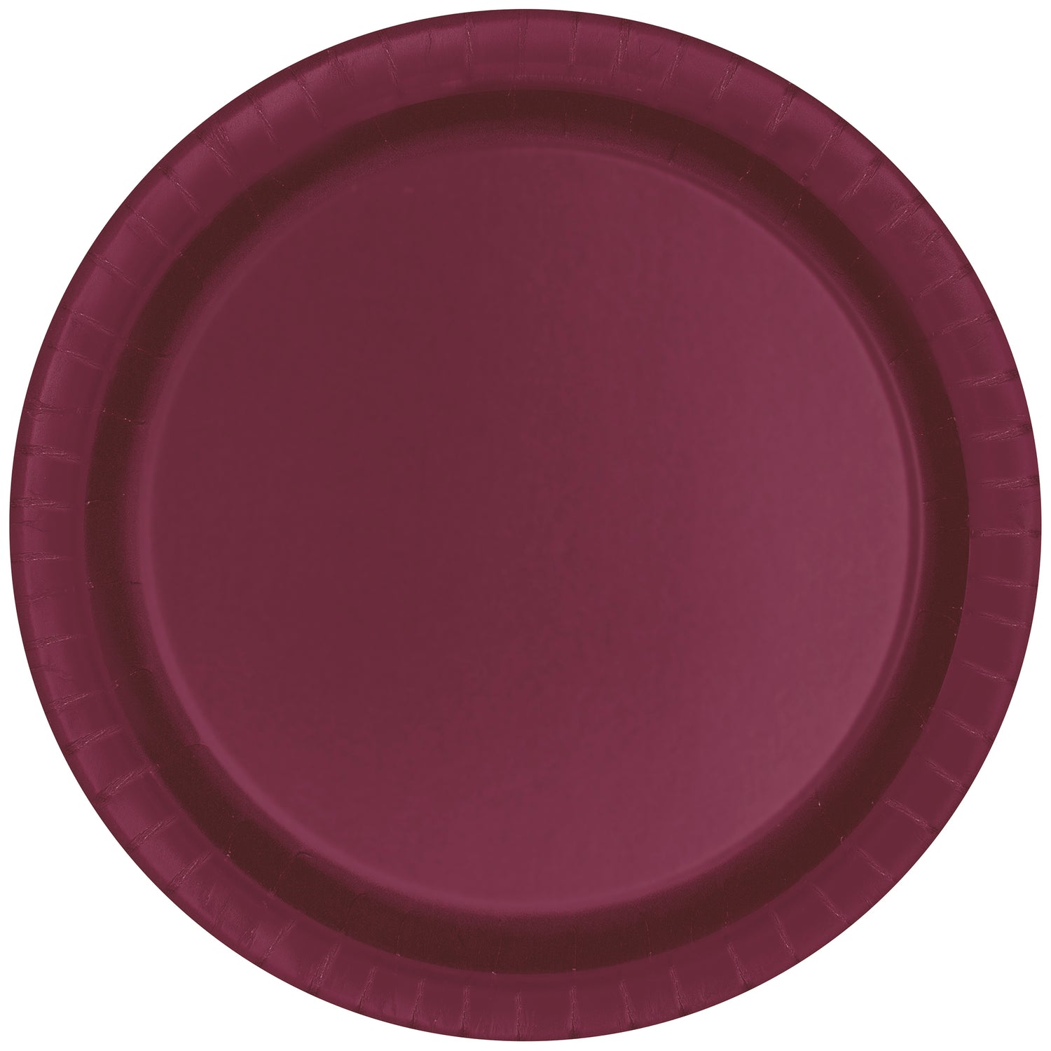 Burgundy Solid Round 7" Dessert Plates, 20ct