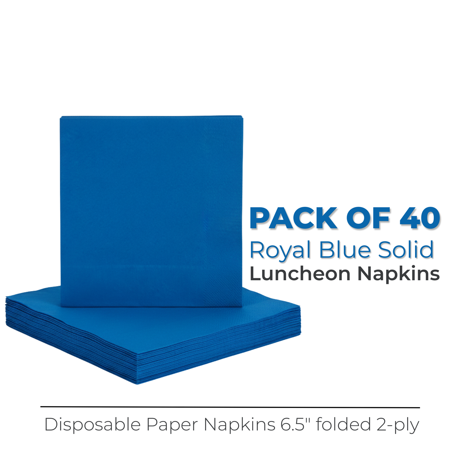 Royal Blue Solid Luncheon Napkins, 40ct