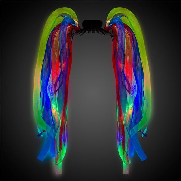 LED Rainbow Dreads Headband
