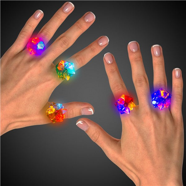 LED Star Spike Jelly Rings