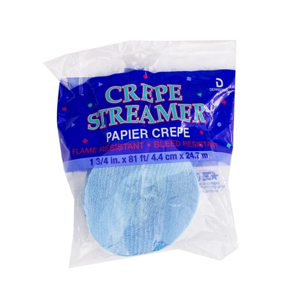 Light Blue Crepe Paper Streamer