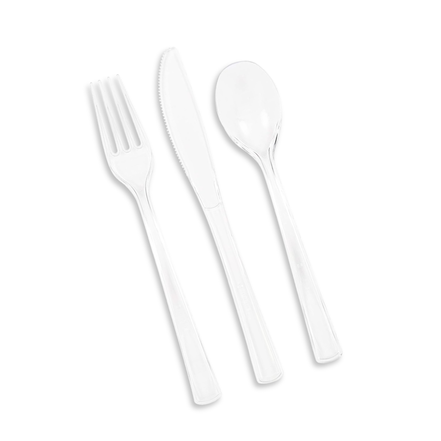 White Solid Assorted Plastic Cutlery, 18ct