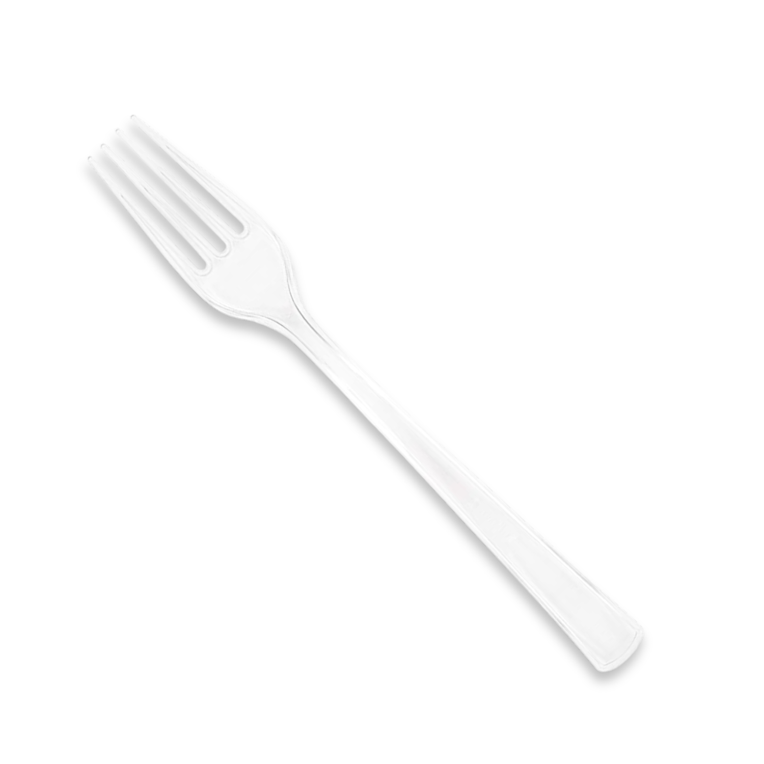 White Solid Plastic Forks, 18ct