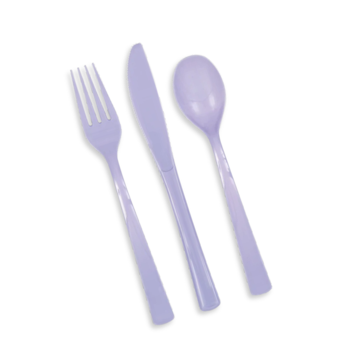 Lavender Solid Assorted Plastic Cutlery, 18ct