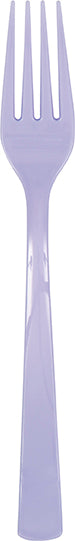 Lavender Solid Plastic Forks, 18ct