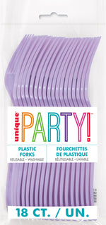 Lavender Solid Plastic Forks, 18ct - Image 2