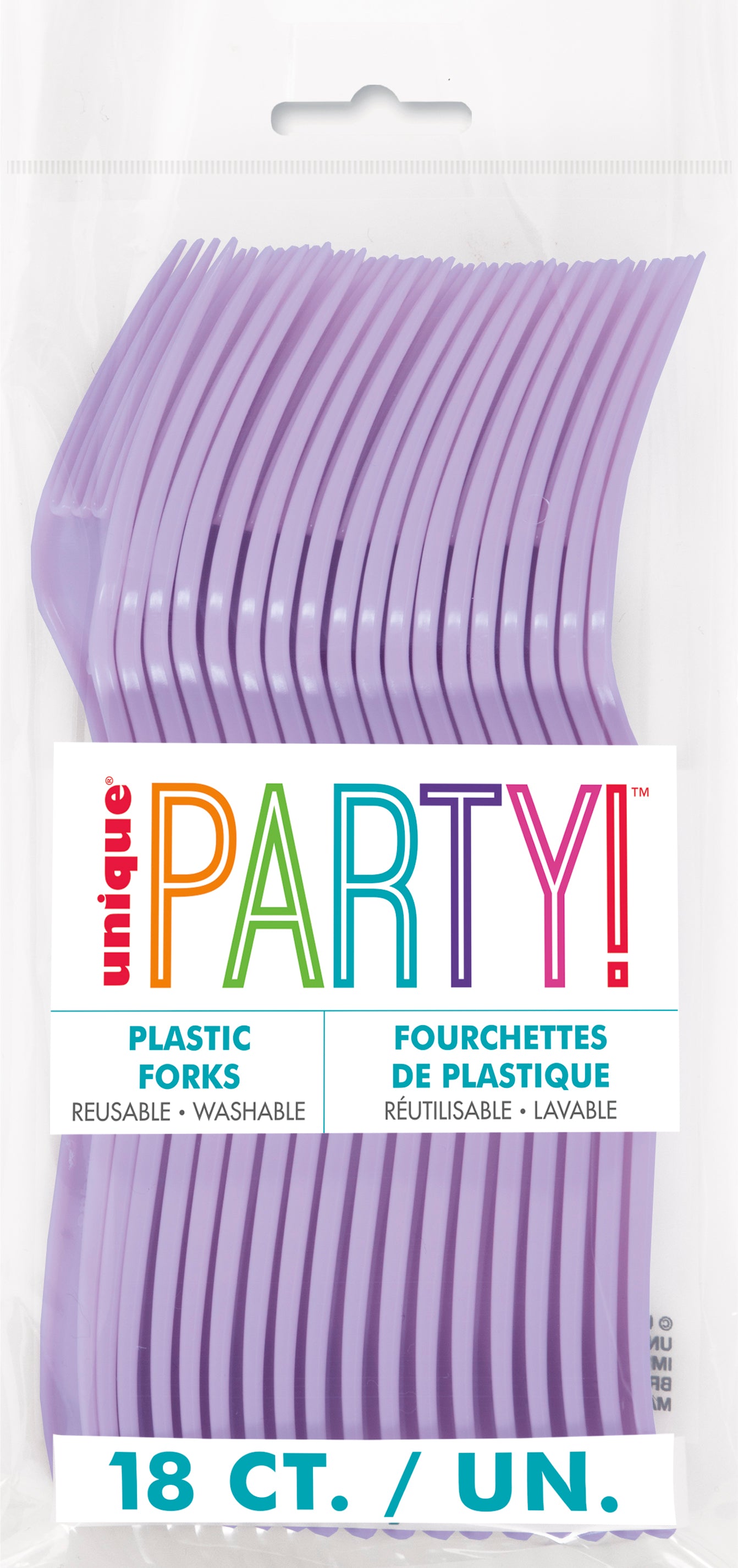 Lavender Solid Plastic Forks, 18ct - Image 2