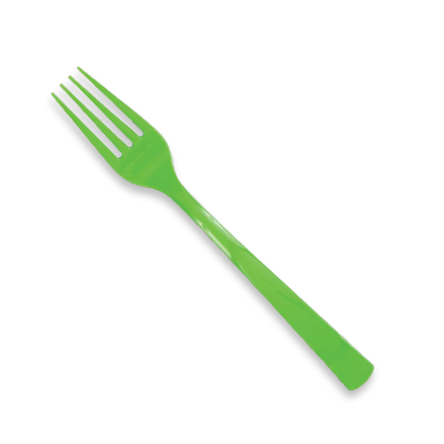 Lime Green Solid Plastic Forks, 18ct