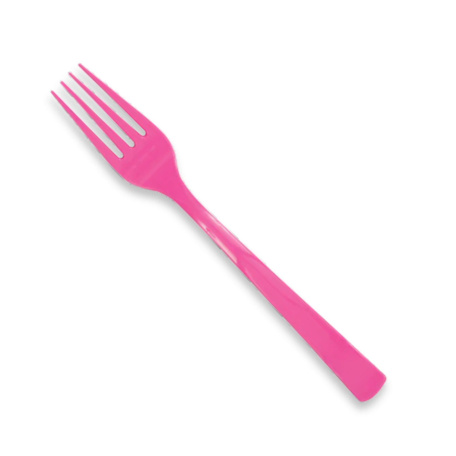 Hot Pink Solid Plastic Forks, 18ct