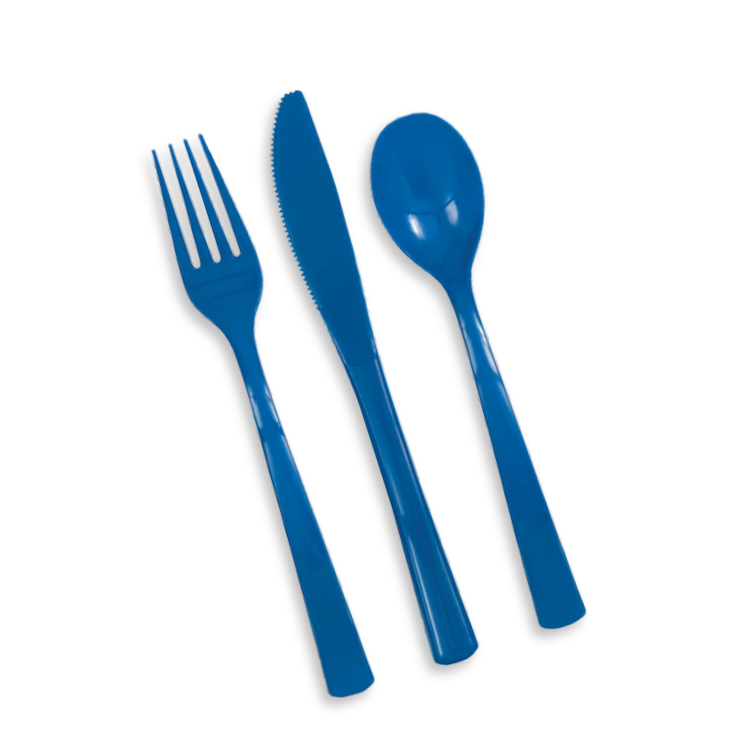 Royal Blue Solid Assorted Plastic Cutlery, 18ct