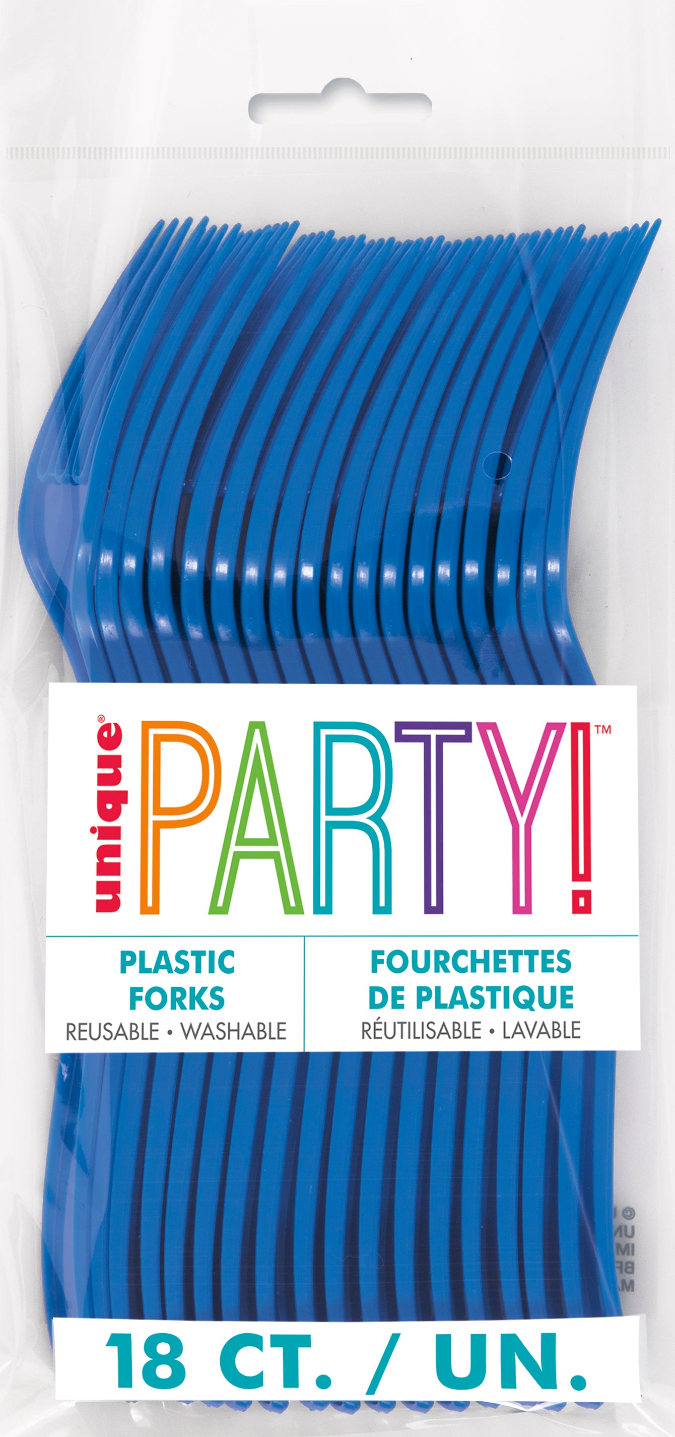 Royal Blue Solid Plastic Forks, 18ct - Image 2