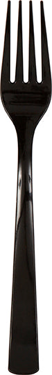 Black Solid Plastic Forks, 18ct