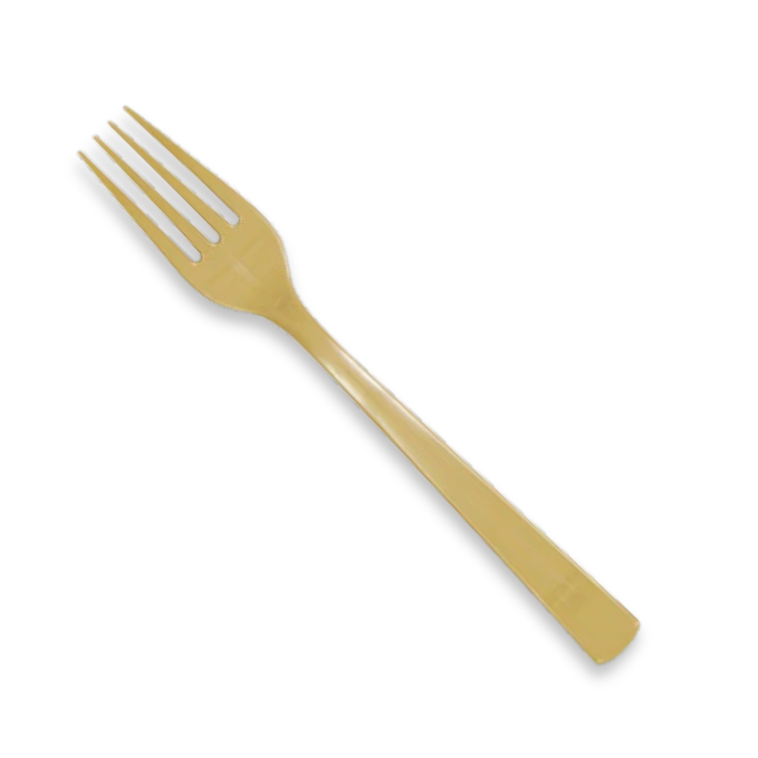 Gold Solid Plastic Forks, 18ct