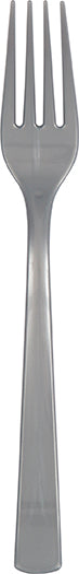 Silver Solid Plastic Forks, 18ct