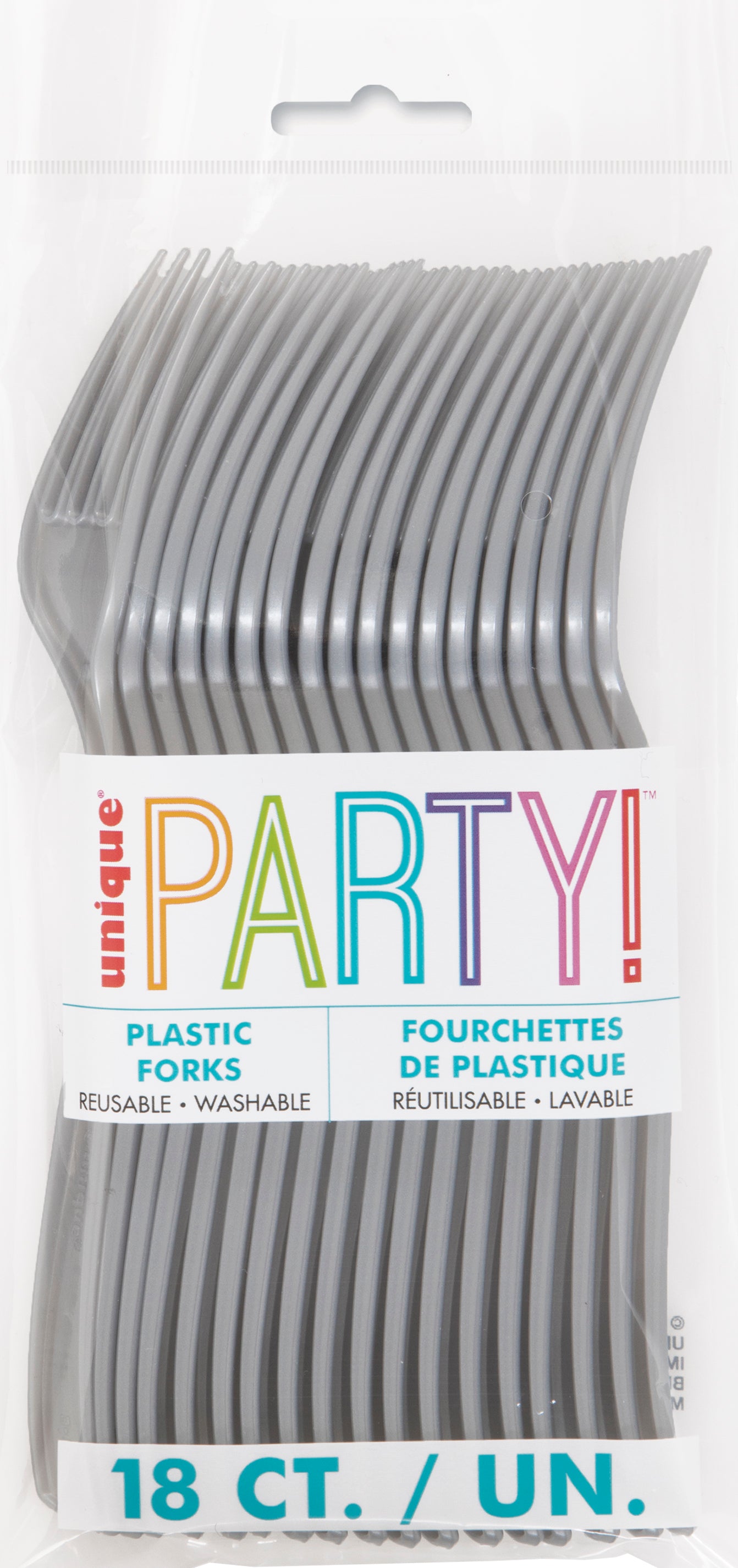 Silver Solid Plastic Forks, 18ct - Image 2