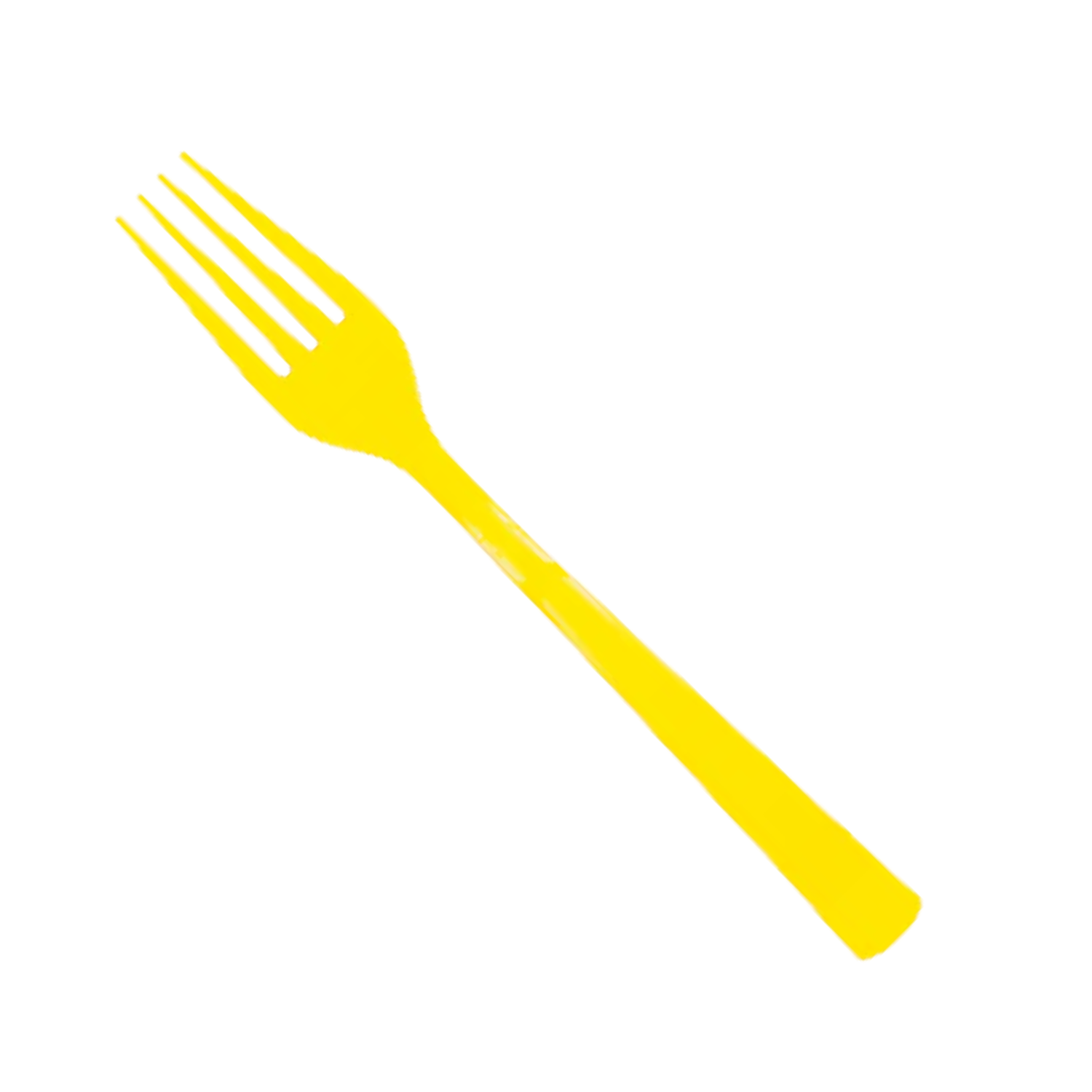 Neon Yellow Solid Plastic Forks, 18ct