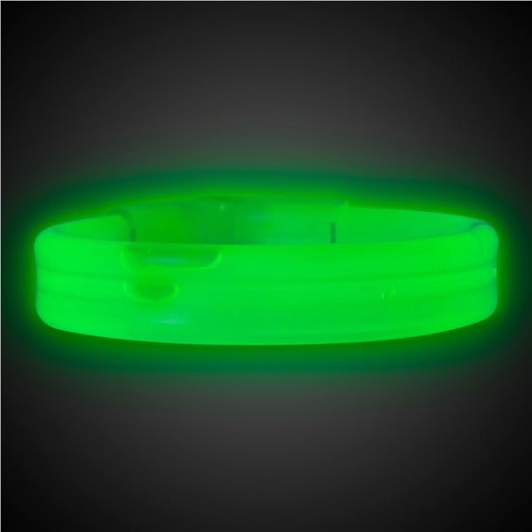 Green Triple Wide 9" Glow Bracelets