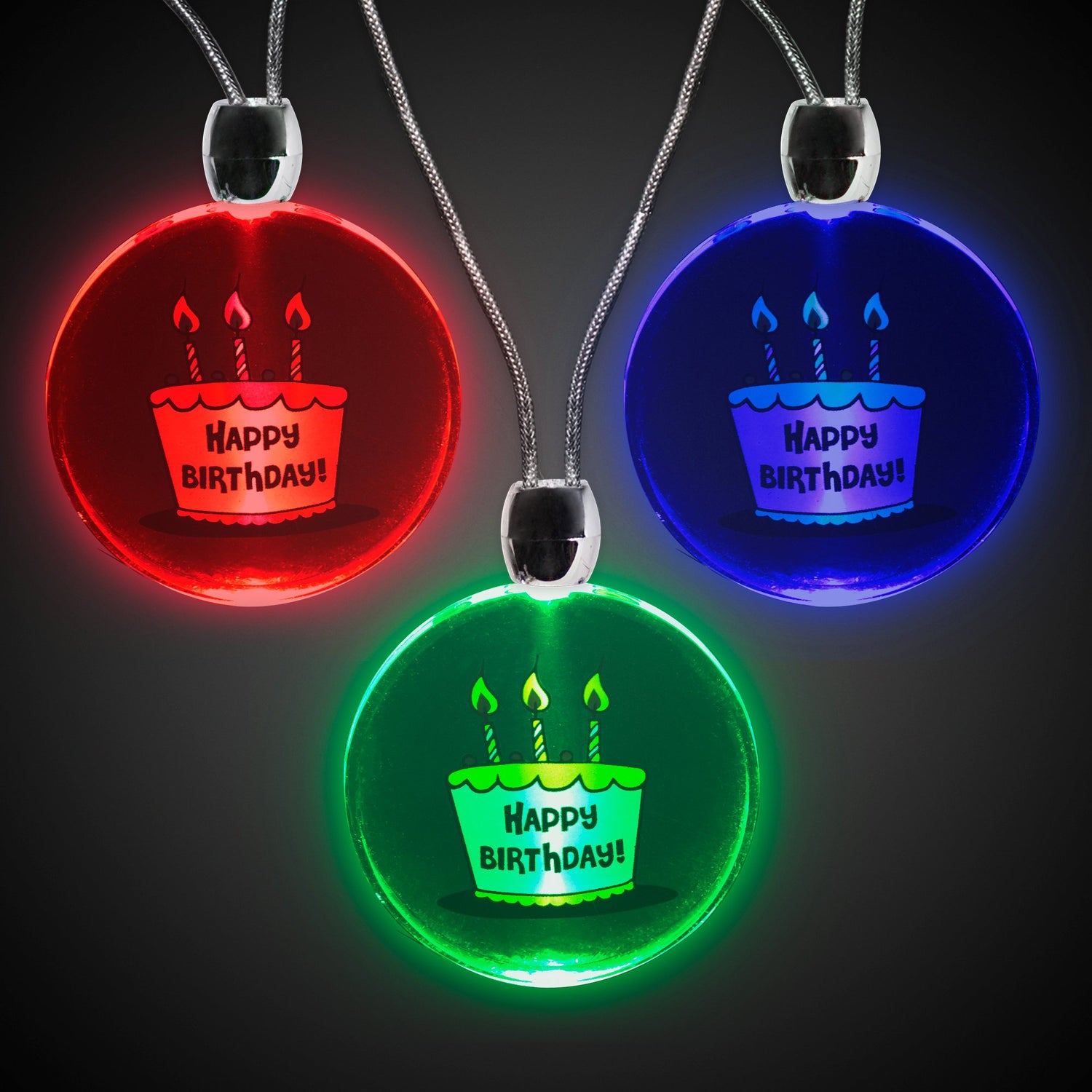 LED Happy Birthday Pendants