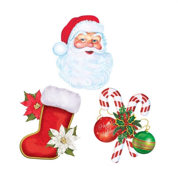 Decorative Party Christmas Plastic Cutouts