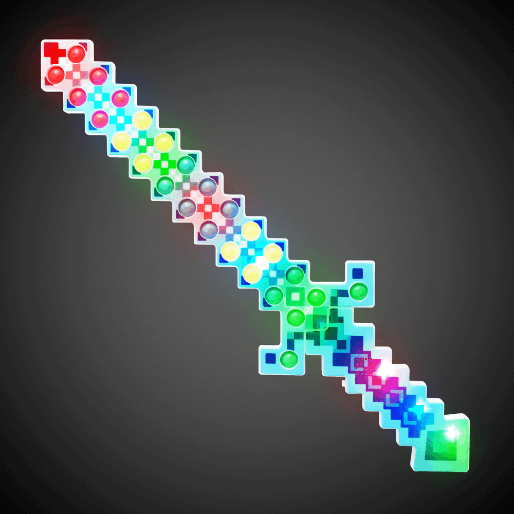 LED Blue Pop It Pixel Sword
