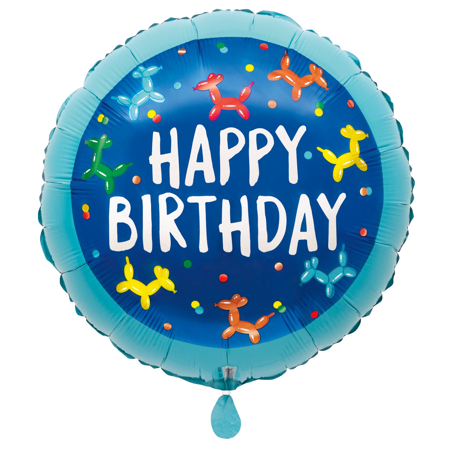 Balloon Dog Birthday Round Foil Balloon 17", Bulk