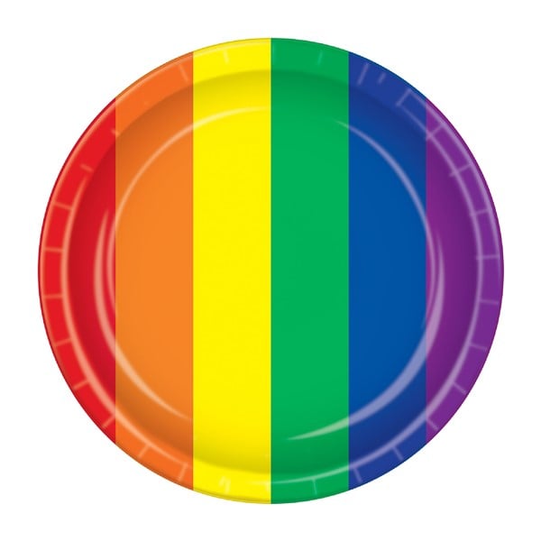 Rainbow 9" Plates