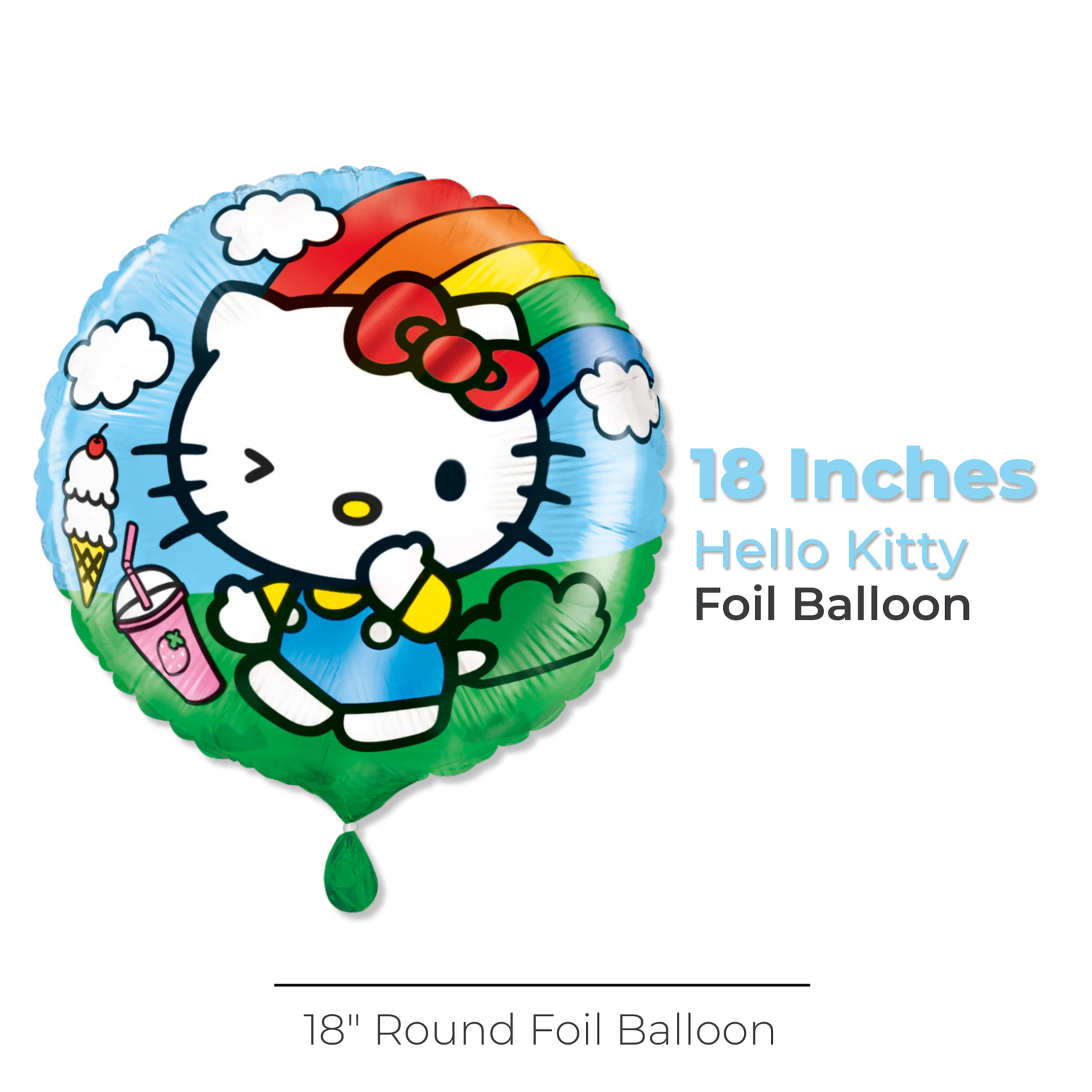 Hello Kitty Round 18" Foil Balloon - Packaged