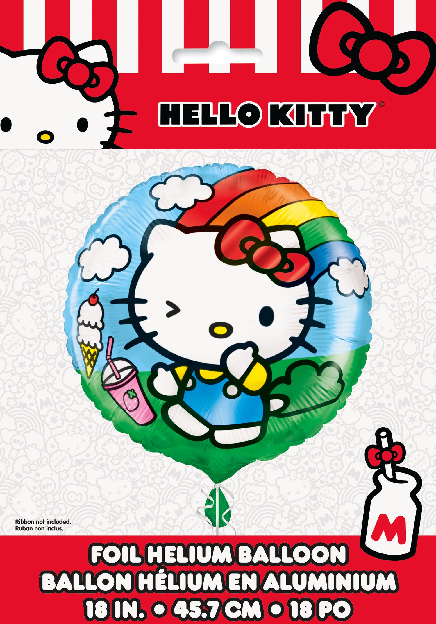 Hello Kitty Round 18" Foil Balloon - Packaged - Image 2
