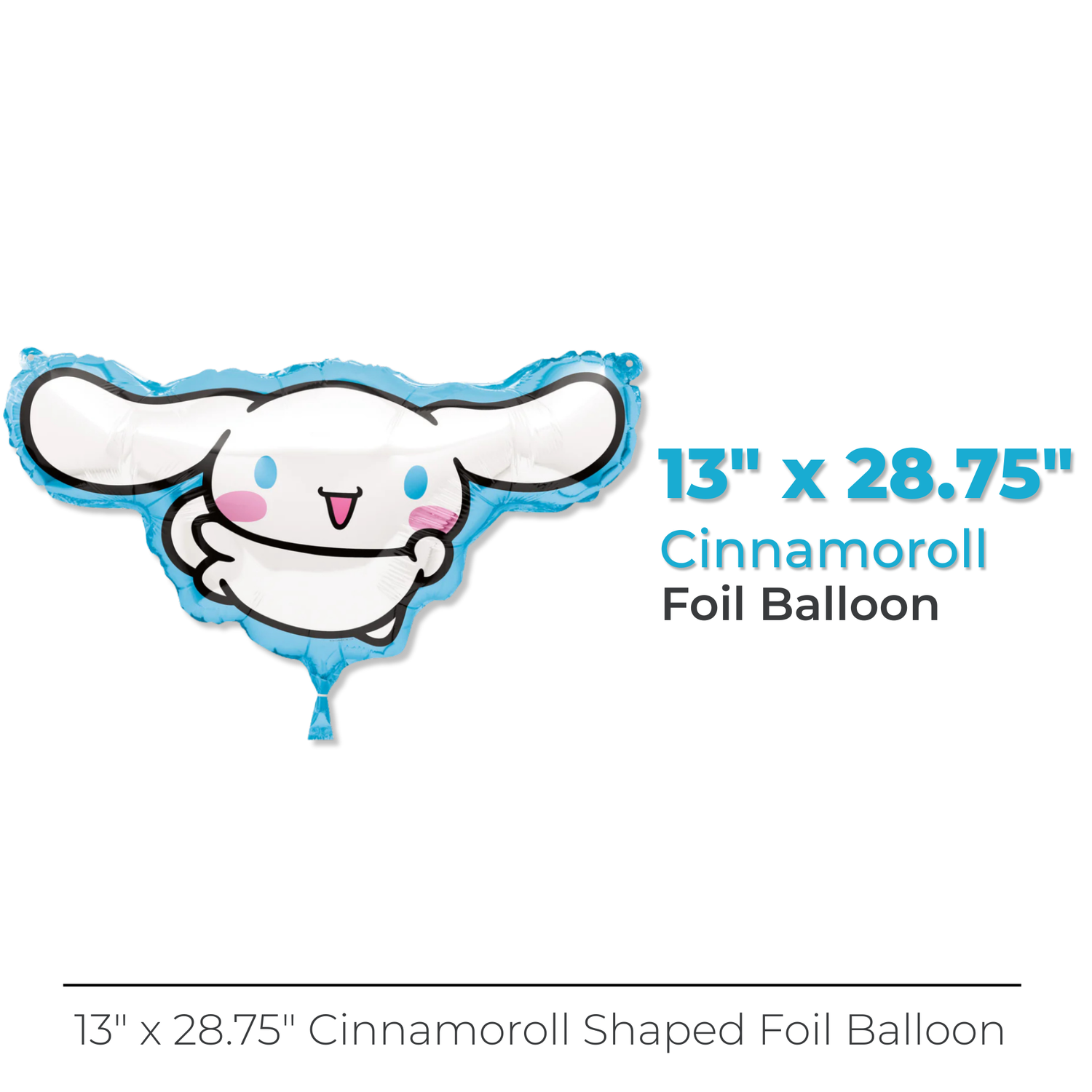 Cinnamoroll Shaped 13" x 28.75" Giant Foil Balloon - Packaged