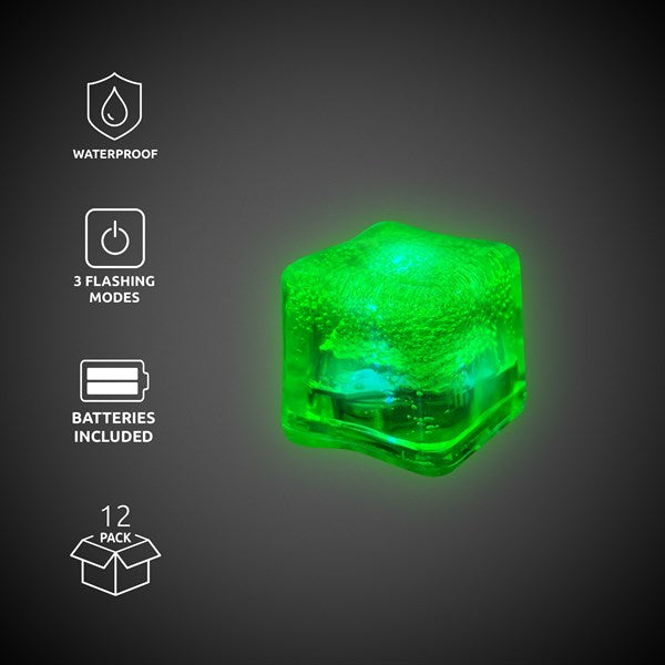 Neon Green LED Ice Cubes