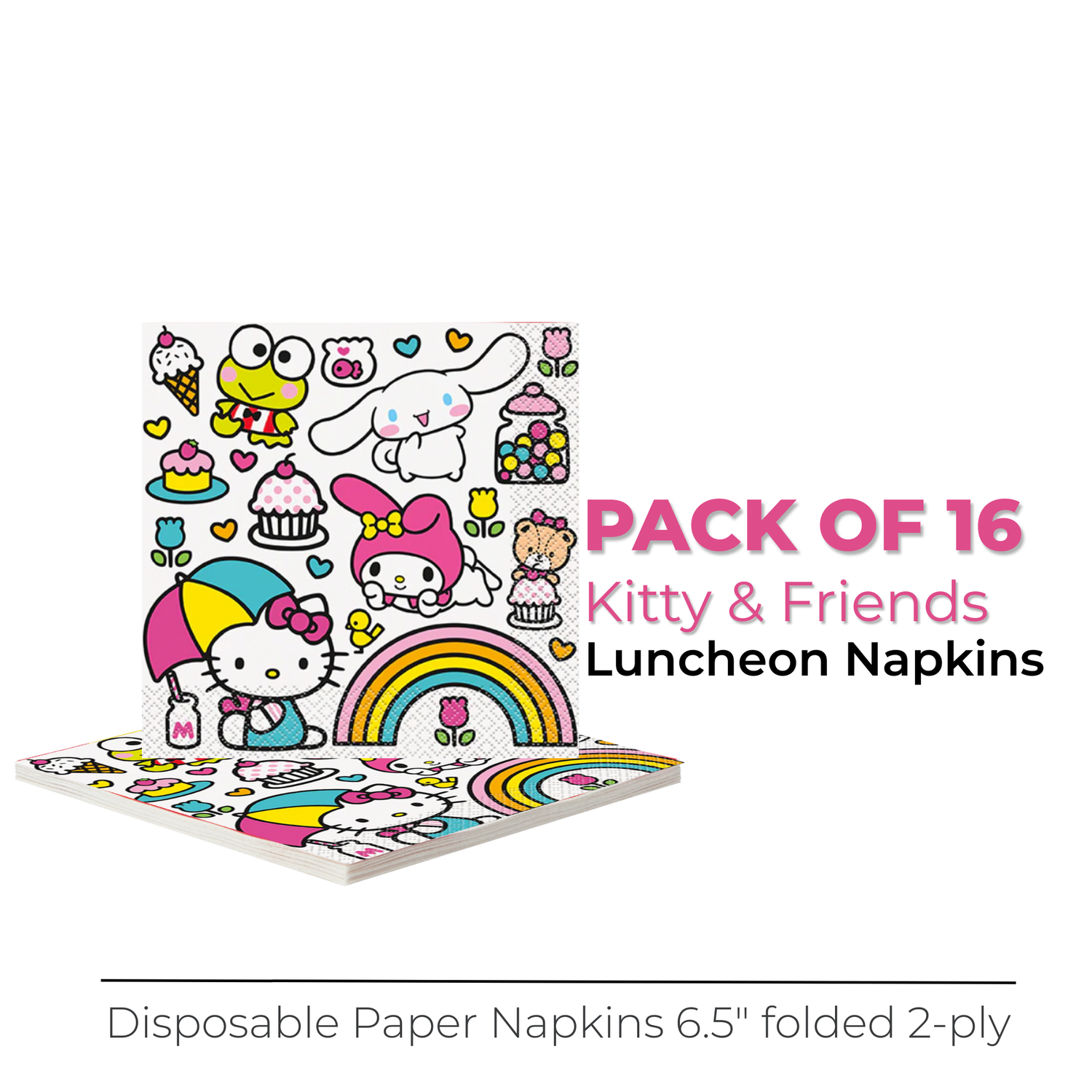 Hello Kitty & Friends Luncheon Napkins, 16ct