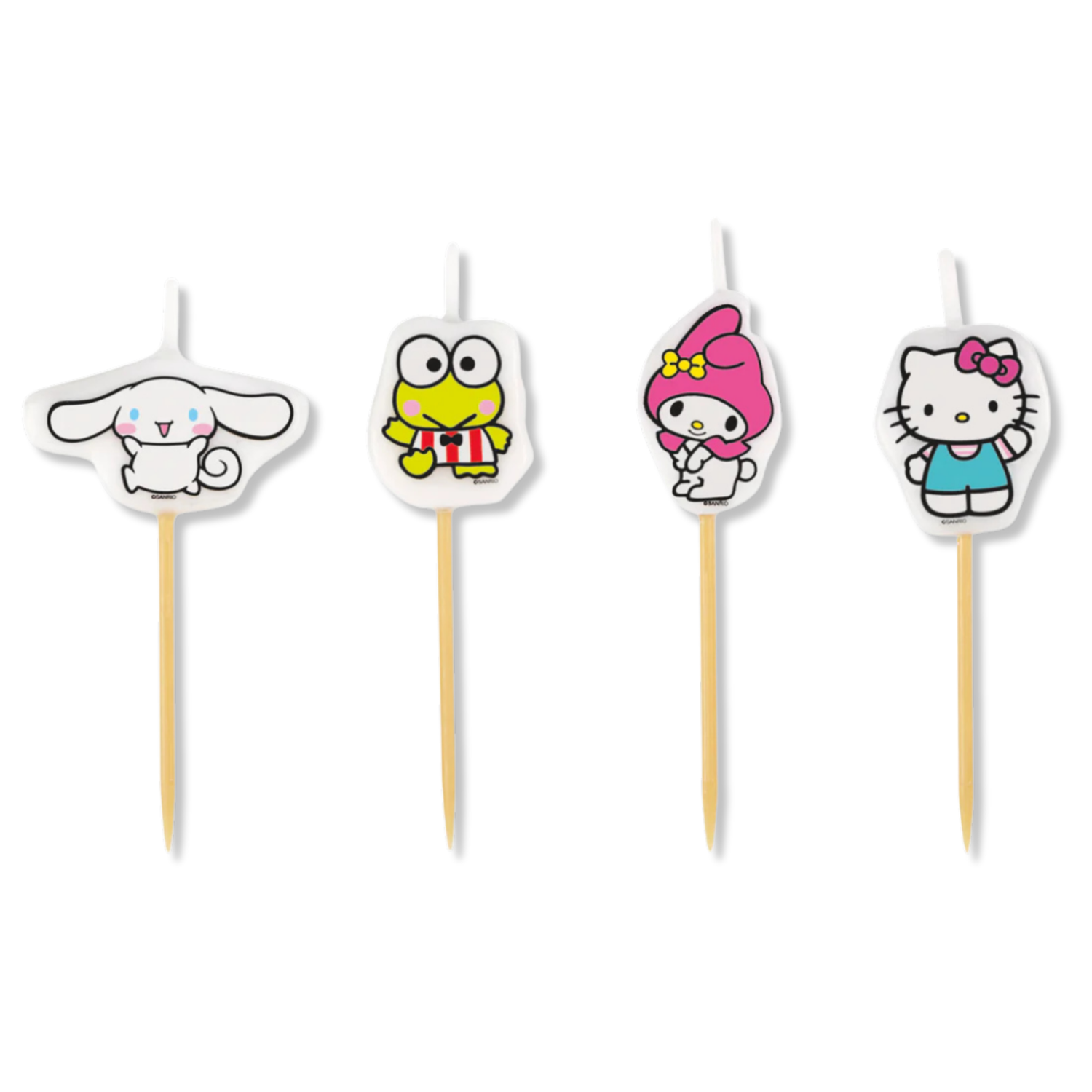 Hello Kitty & Friends Pick Candles, 4ct