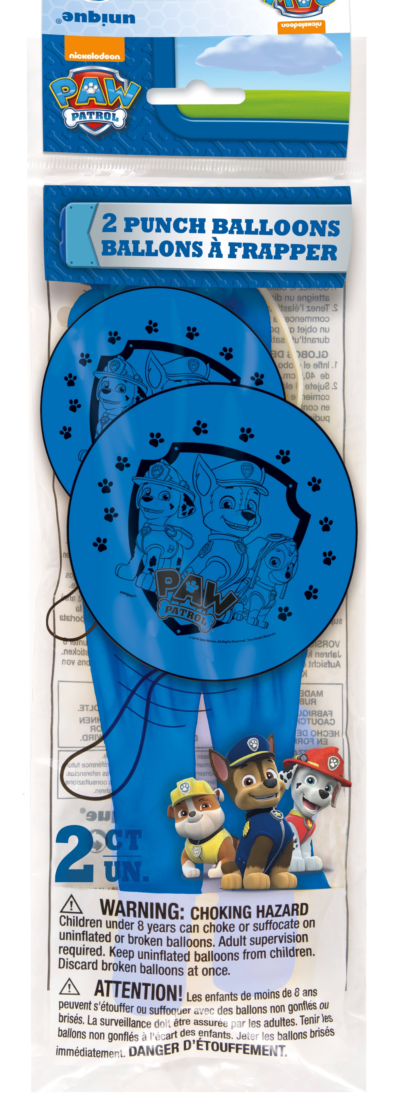 Paw Patrol Punch Balloons, 2ct - Image 2