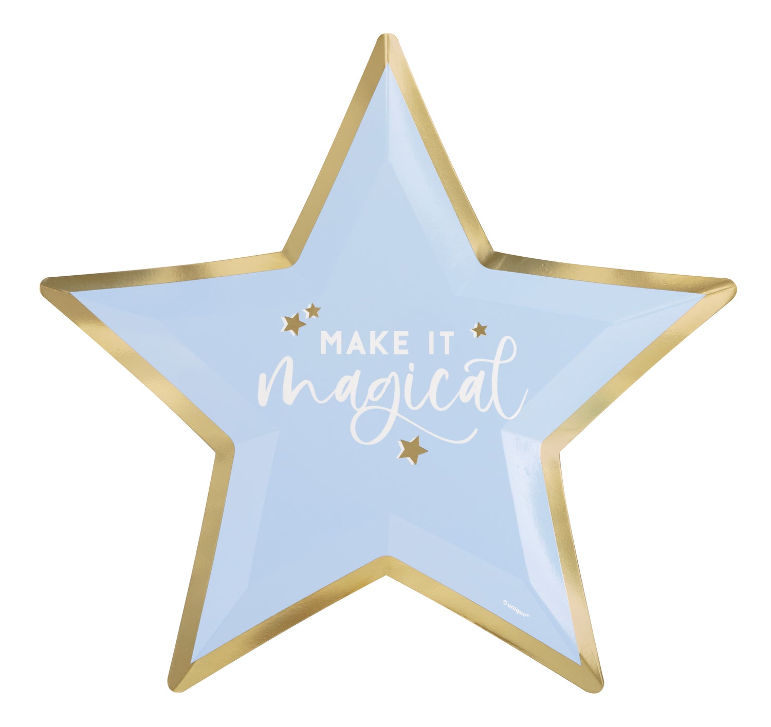 Dainty Unicorn Star Shaped 10.5" Dinner Plates, 8ct - Foil Stamping