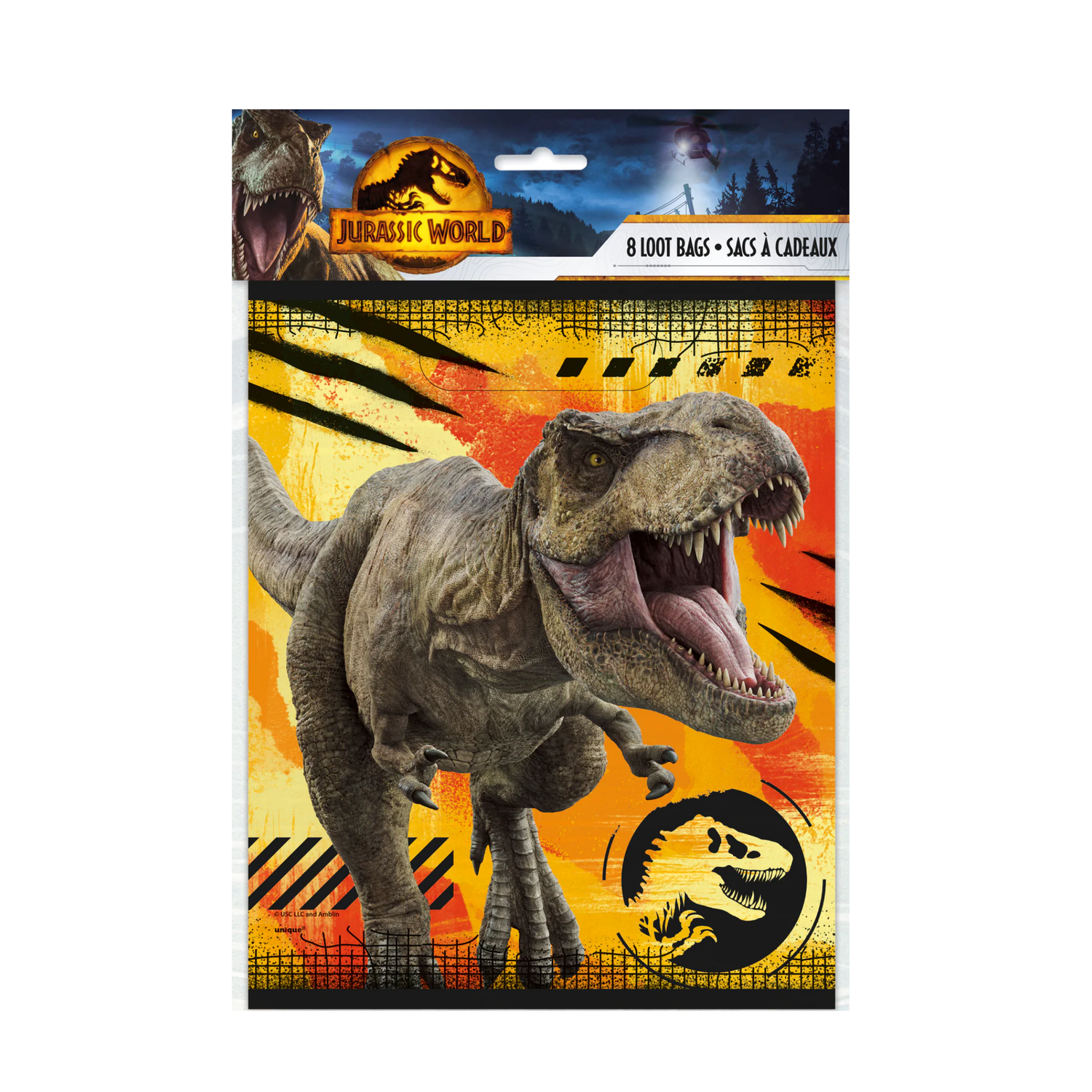 Jurassic World 3 Loot Bags, 8ct