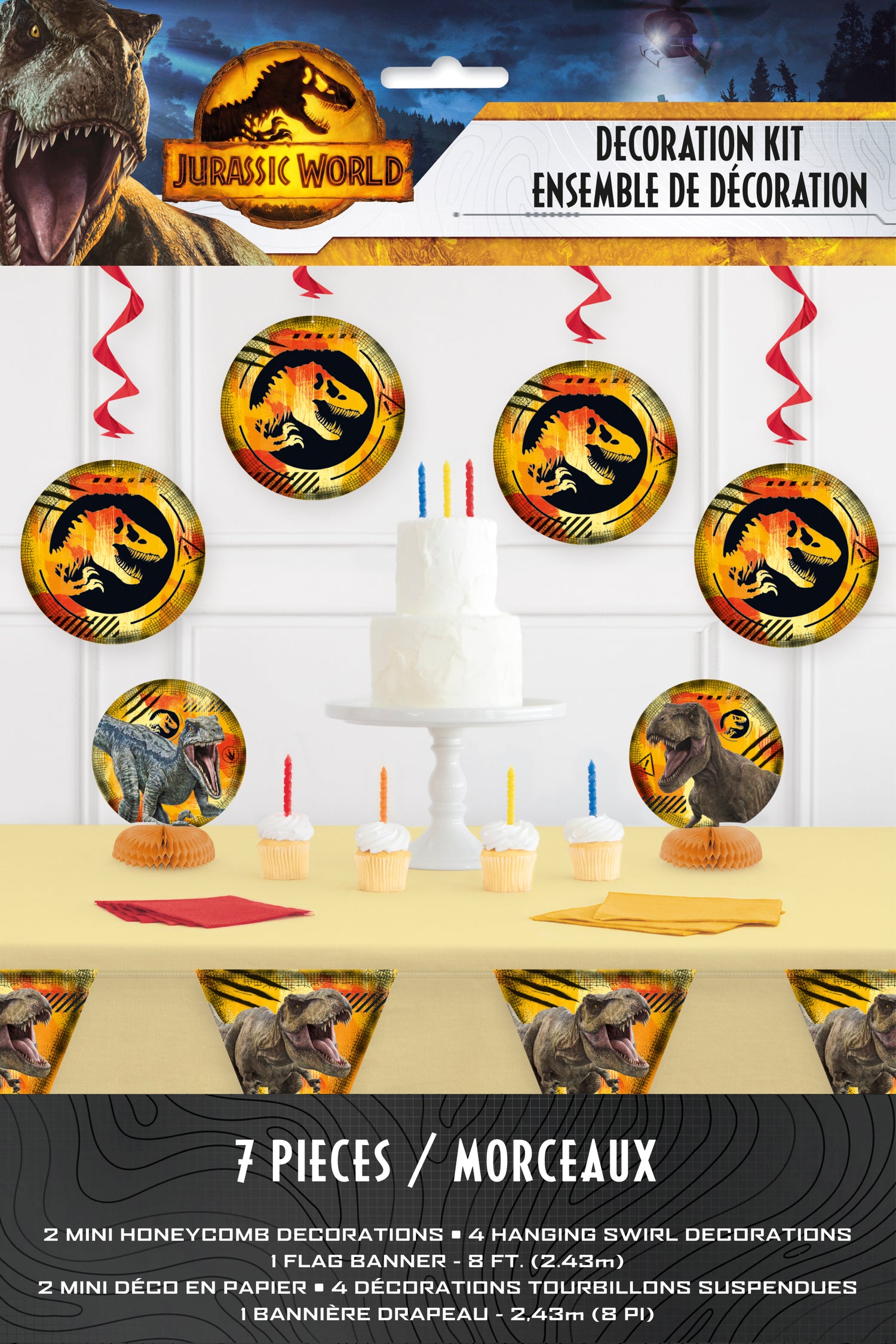 Jurassic World 3 Decorating Kit, 7pc