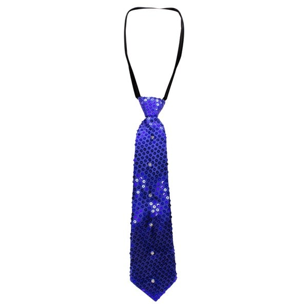 LED Blue Sequin Necktie