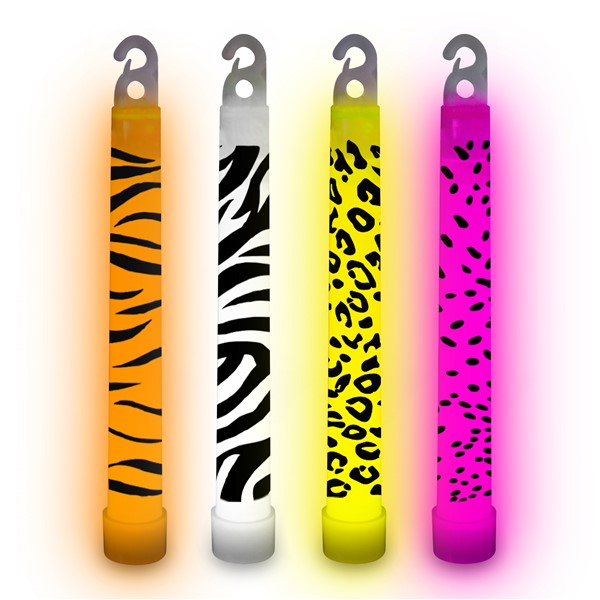 Assorted Animal Print 6" Glow Sticks